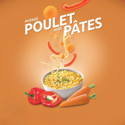 Potage poulet pâte