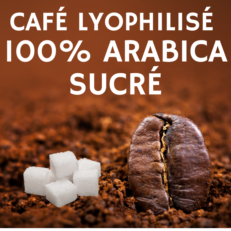 Coffee 100% arabica with sugar