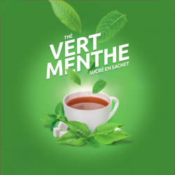 Mint Green Tea with sugar